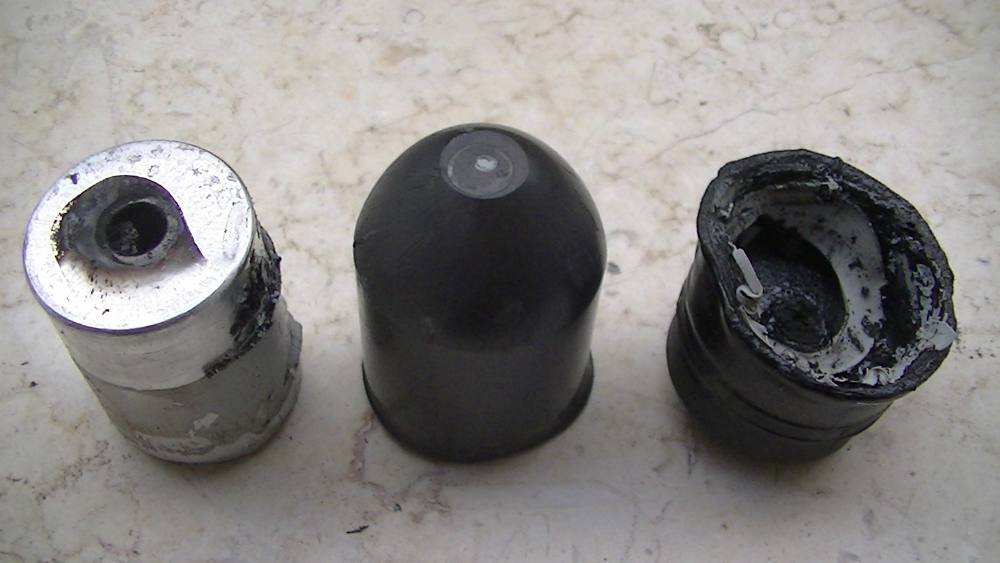 The three separate pieces of the canister fired at Palestinian demonstrators in the buffer zone - 30/10/13